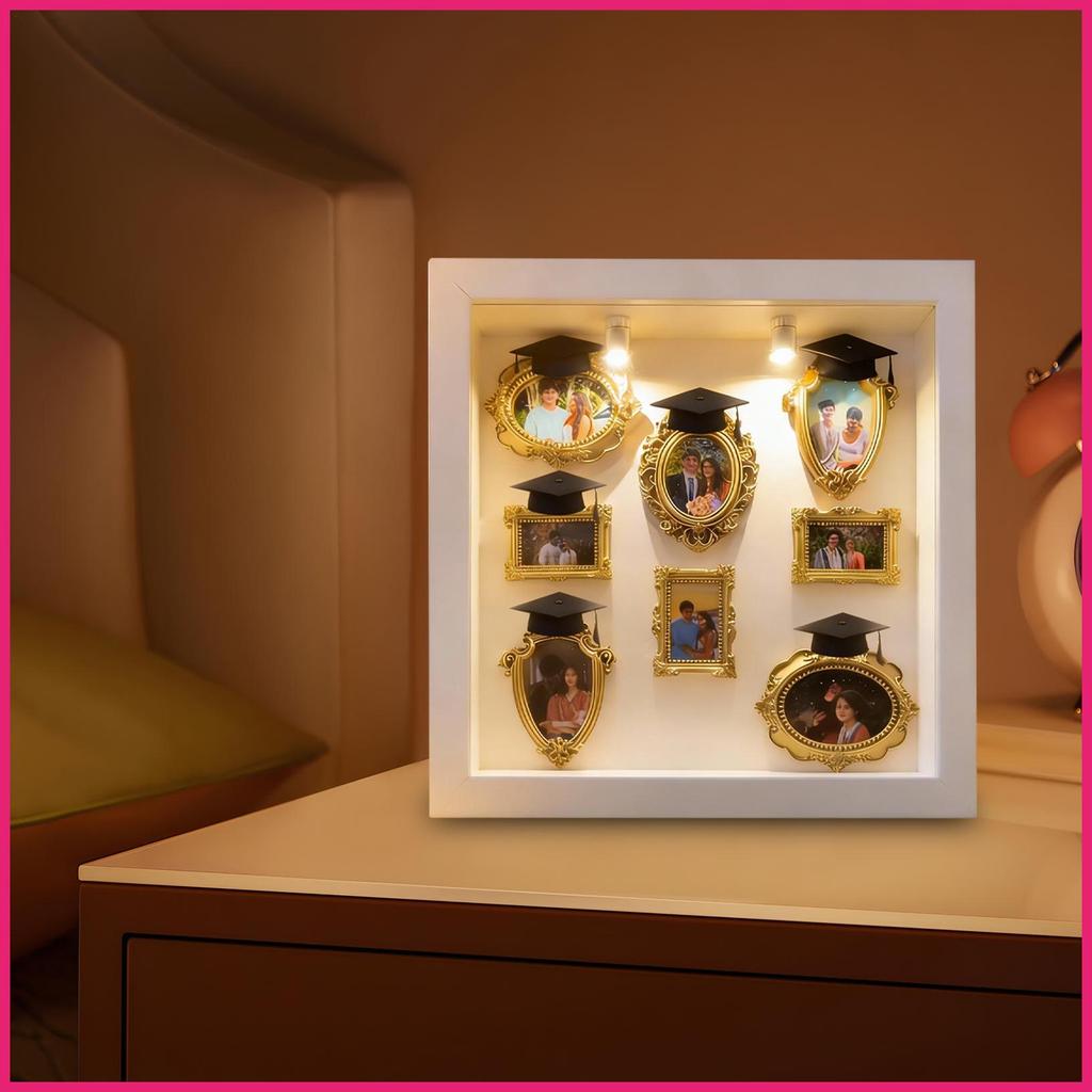 Museum Photo Box Matte Silhouette Picture Case DIY Tiny Museum Picture Frames for Graduation Birthda