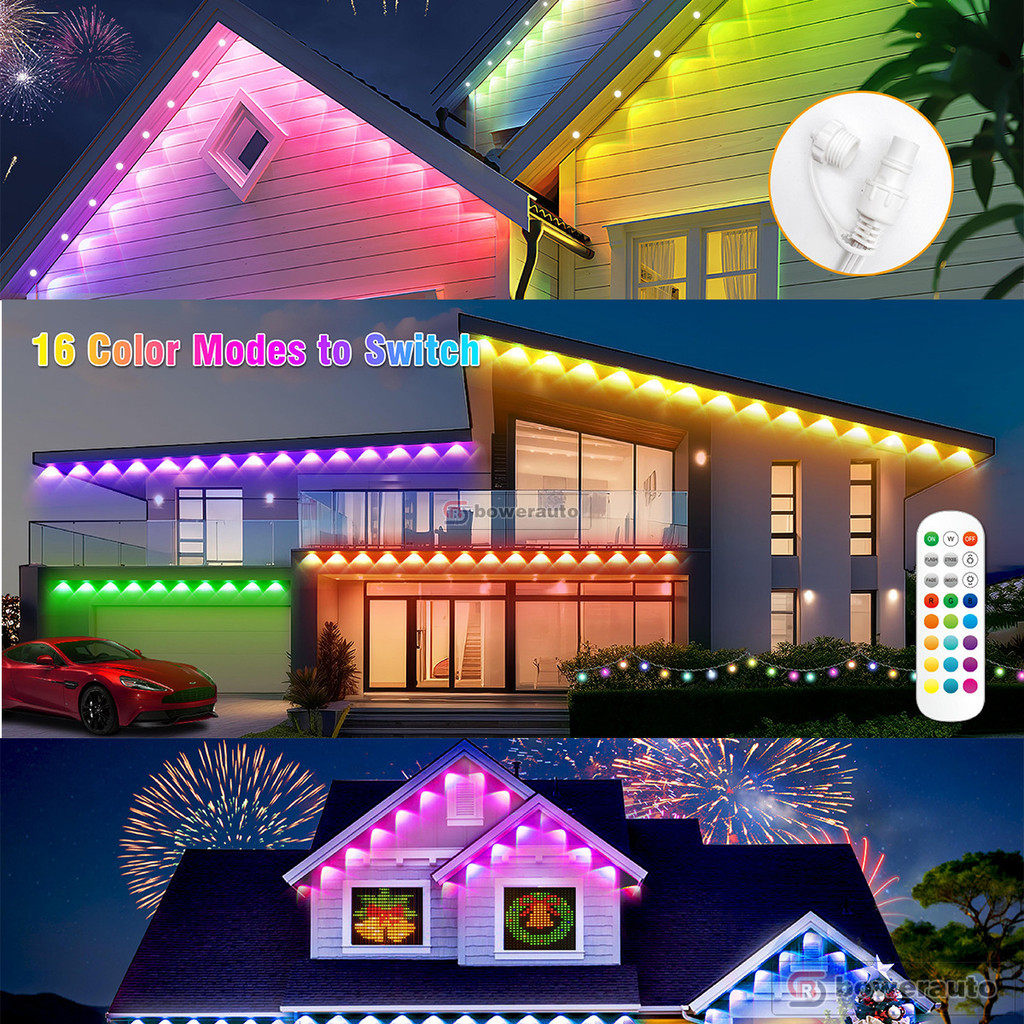 ไฟส่องชายคา LED RGB กันน้ำ ควบคุมผ่าน APP WiFi BHL24