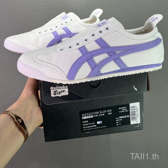 Onitsuka Tiger Mexico 66 รองเท้าวิ่งสําหรับผู้ชายและผู้หญิง 1183B772-101tiger รองเท้า # เม็กซิโก66 #