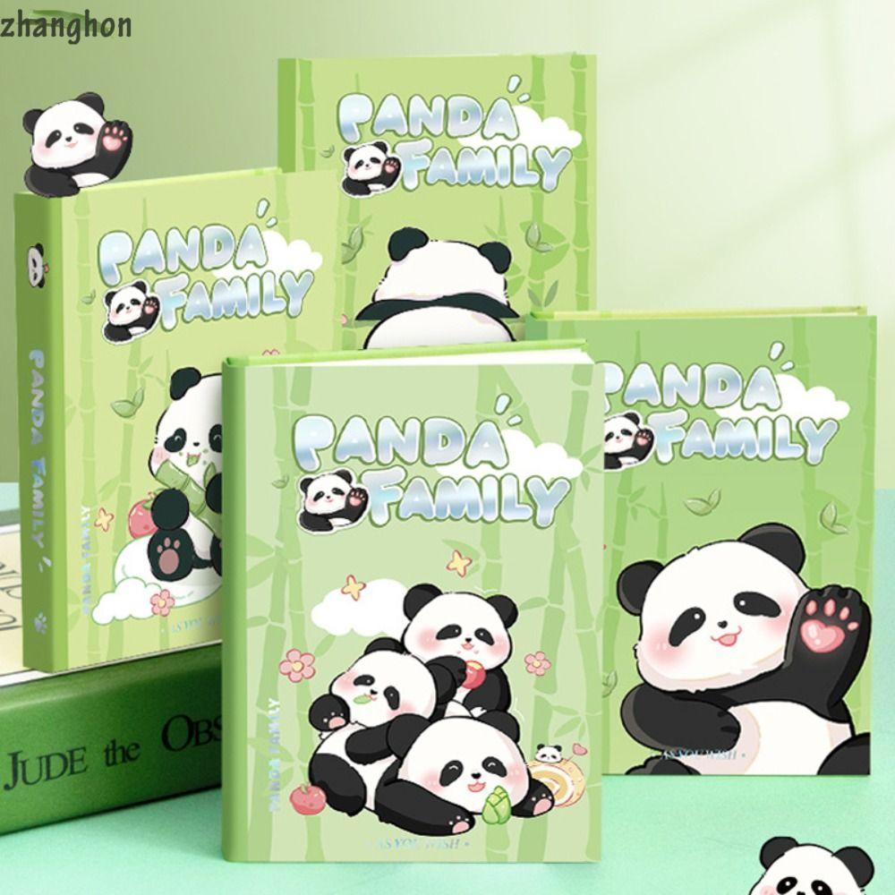ZHANGHONG A7 Notebook, To Do List Cartoon Panda Pockect Book, Creative Portable Blank Hand Account B