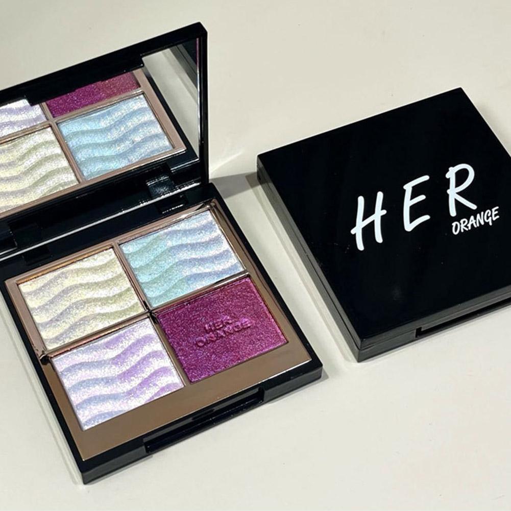 Herorange Color Block Dream Shadow Palette สี่สี Chameleon Palette เนื้อคริสต์มาสทา S0Q4