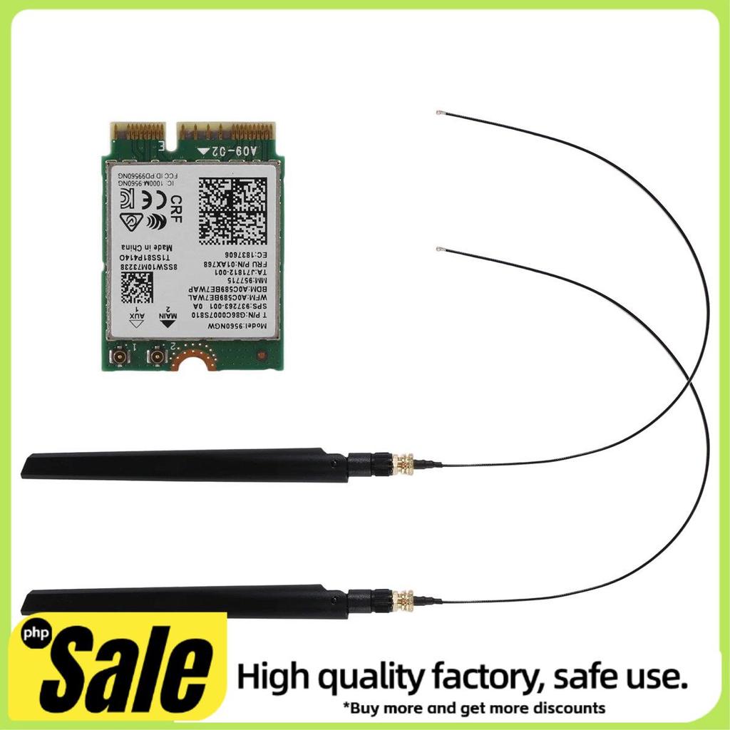 Dual Band Wireless สําหรับ 9560 AC 9560NGW 1.73Gbps Wifi 802.11Ac Bluetooth 5.0 Wlan การ์ด MHF4เสาอา