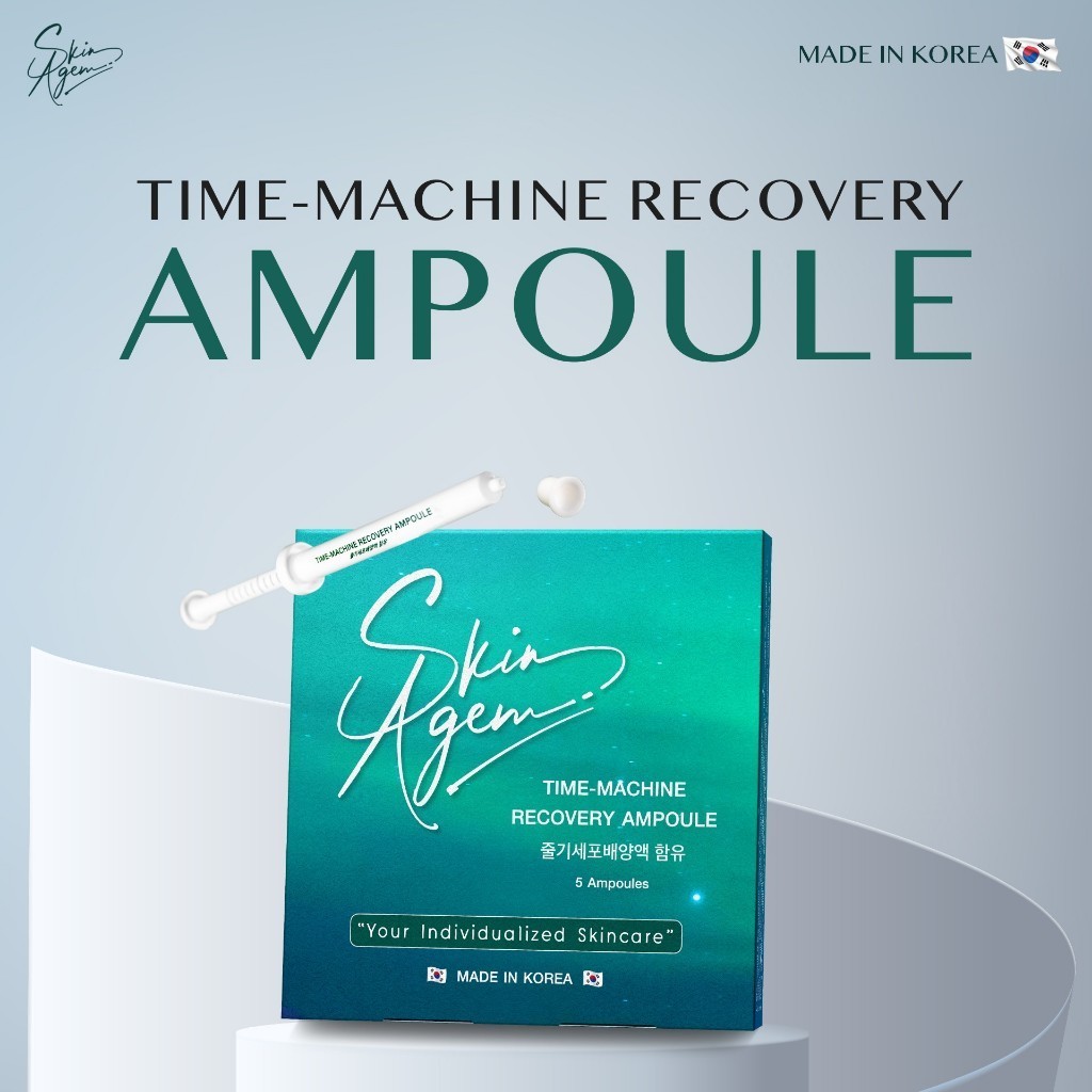 [พร้อมส่ง] SKIN AGEM TIME MACHINE RECOVERY AMPOULE แอมพูล แอมพลูเกาหลี นวัตกรรมเปปไทด์ จากสเต็มเซลล์ ฝ้า กระ — صورة 4