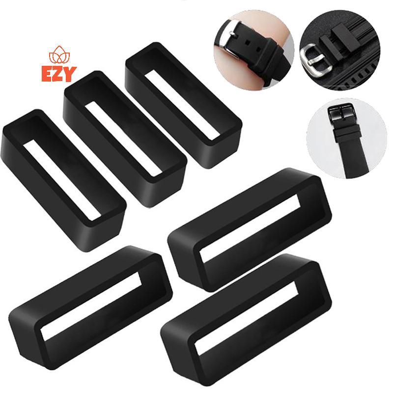 EZY 7 ขนาด Bla สายนาฬิกาซิลิโคนยึด Hoop Loop ยาง Bule แหวน 14-26 มม.ผู้ถือ Retainer สายนาฬิกาอุปกรณ์เสริมใหม่