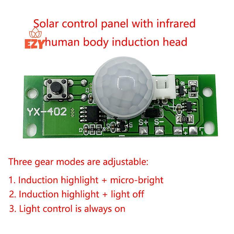 EZY 1 PC 3.7V DIY โคมไฟพลังงานแสงอาทิตย์ Board Control Sensor Night Light โมดูล Controller อินฟราเรด
