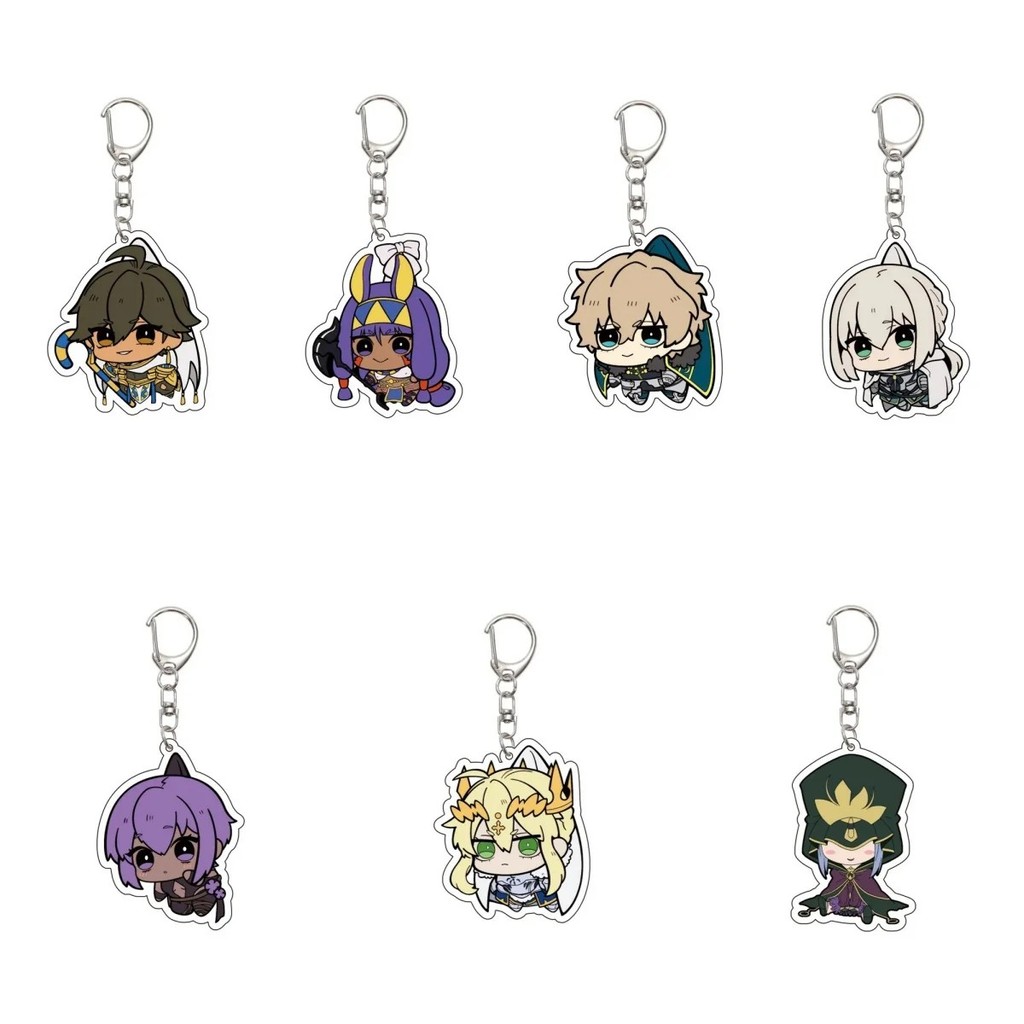 Fate Grand FGO อะนิเมะพวงกุญแจ micla อะคริลิค 6 ซม.chibi รูป Ozymandias Bedivere Gawain Serenity ตัว