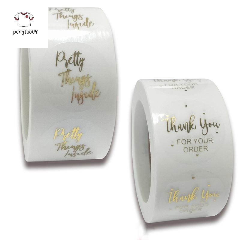 Pengatao09 500 ฉลาก Pretty Things ภายใน Stiers Thank You Stier Baking Seal Stiers ใหม่