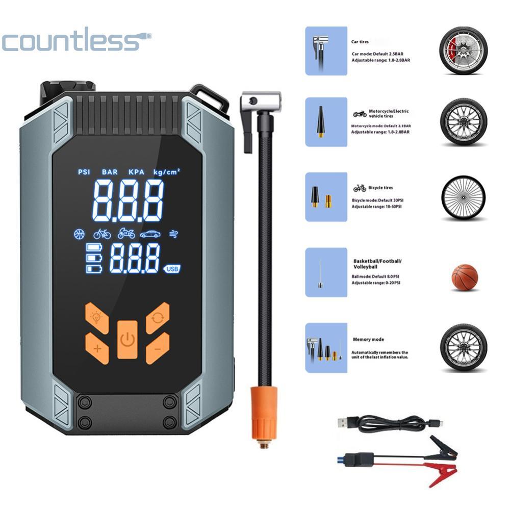 COD เครื่องเติมลมยางพร้อม Jump Starter ปั๊มลมไร้สายแบตเตอรี่รถยนต์ Jump Starter สําหรับรถยนต์ SUV แล