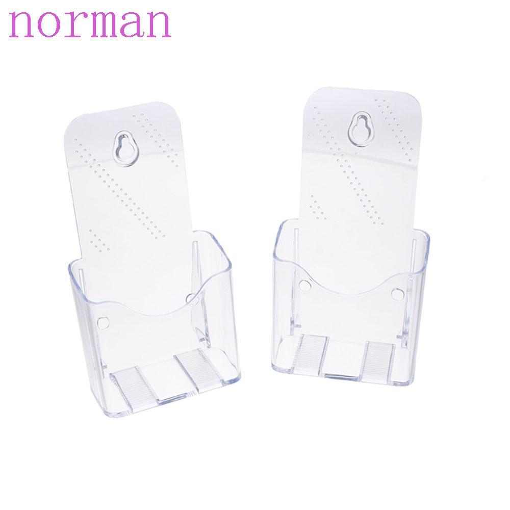 NORMAN Pampllet Holder, เคาน์เตอร์อะคริลิค A6 Brochure Holder, สะดวกโปร่งใสแบบพกพา Organizer Flyer D