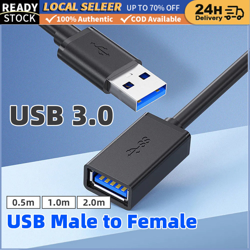2.0 ถึง Extender Data Cable 0.5M 1M 2M USB Extension Cable สาย USB ชายหญิงสายต่อ USB Cable Extender