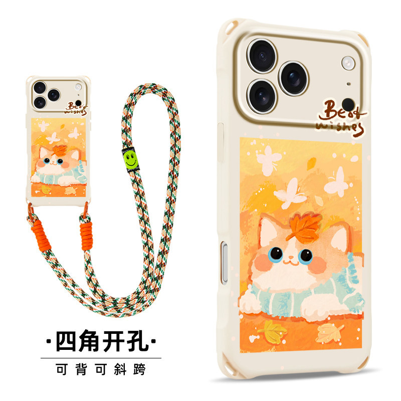 แมวเหมาะสําหรับ Apple 17promax เคสโทรศัพท์ Xiaomi 17Pro Honor 400 สายรัดข้อมือ S30 เชือกเส้นเล็ก pur