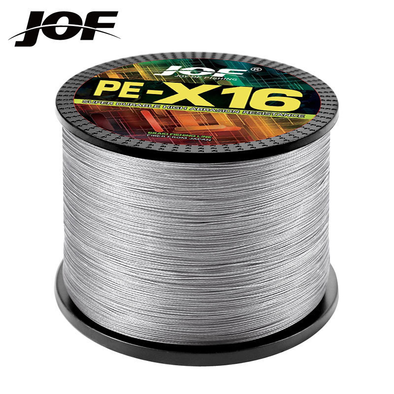 JOF 300M 16 Strands สายตกปลาแบบถัก 100% PE Super Strong สายตกปลา PE สายตกปลา