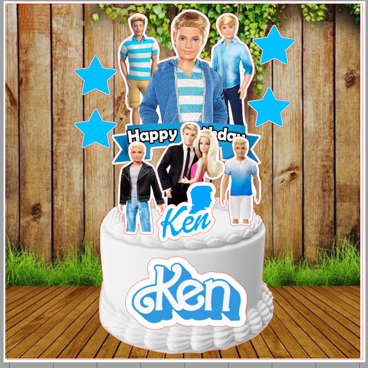 (Muchknow) Ken Barbie Cake Topper