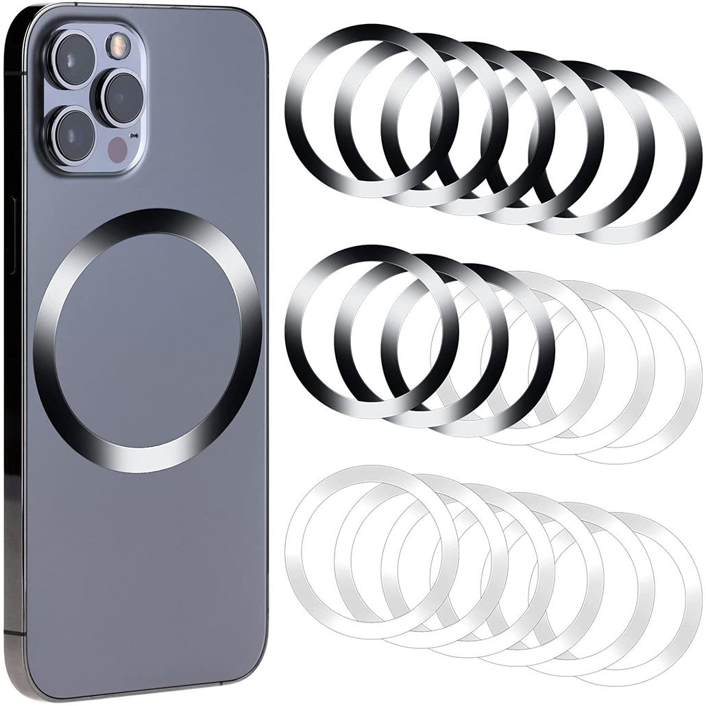 5pcs แหวนแม่เหล็กสําหรับ iPhone 13 12 Pro Max Samsung S21 กรณีแผ่นโลหะสติกเกอร์สําหรับ Macsafe Wirel
