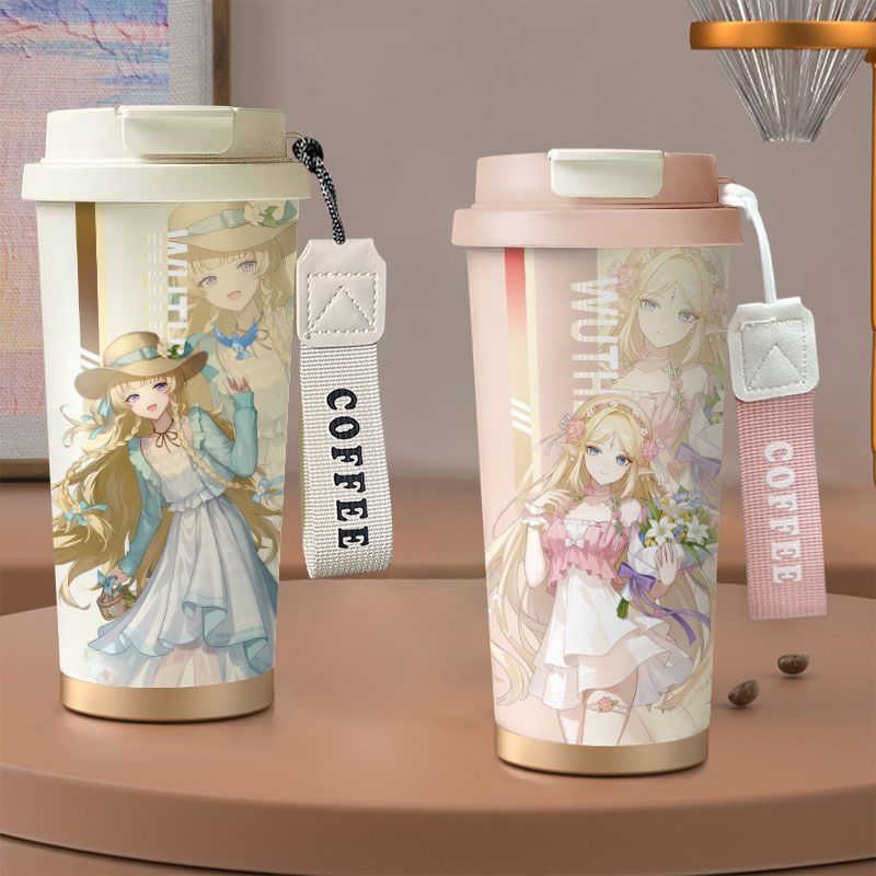 Wuthering Waves/Cartethyia/Stainless Steel Straw Couple Thermos Cup/thtjd