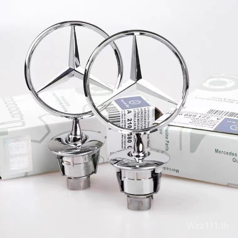 Mercedes-Benz โลโก้รถ Hood โลโก้ขาตั้งโลโก้ C200E300LE260LS-Class S450 โลโก้รถเดิมดัดแปลงโลโก้สีดํา 