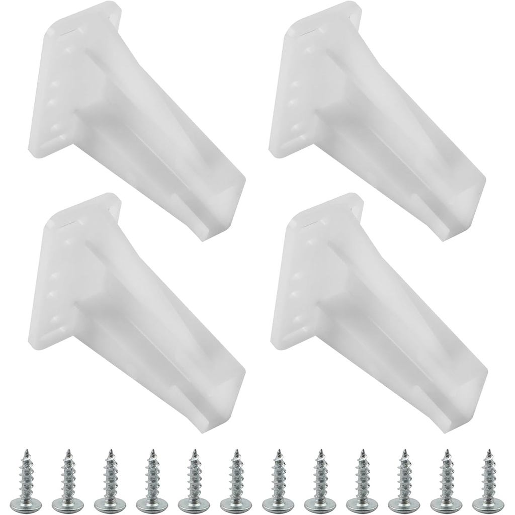 R 7240 ฉากยึดรางลิ้นชัก 5/16 นิ้ว x 7/8 นิ้ว พลาสติก สีขาว (2 คู่)