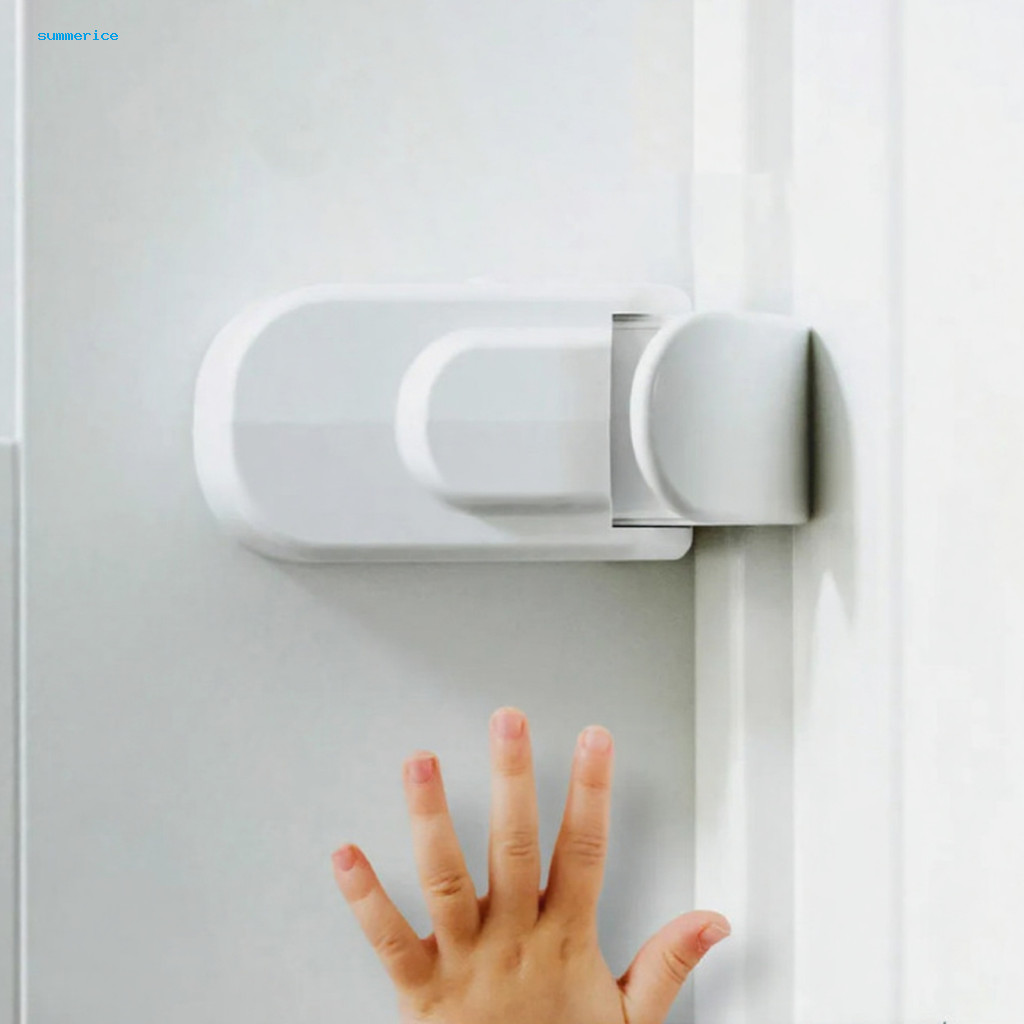 พร้อมสต็อก เด็กหลักฐานประตูล็อค Snap-on ล็อคประตู 1 หรือ 2 ชิ้นเด็กความปลอดภัยประตูล็อค Snap-on ไม่ม