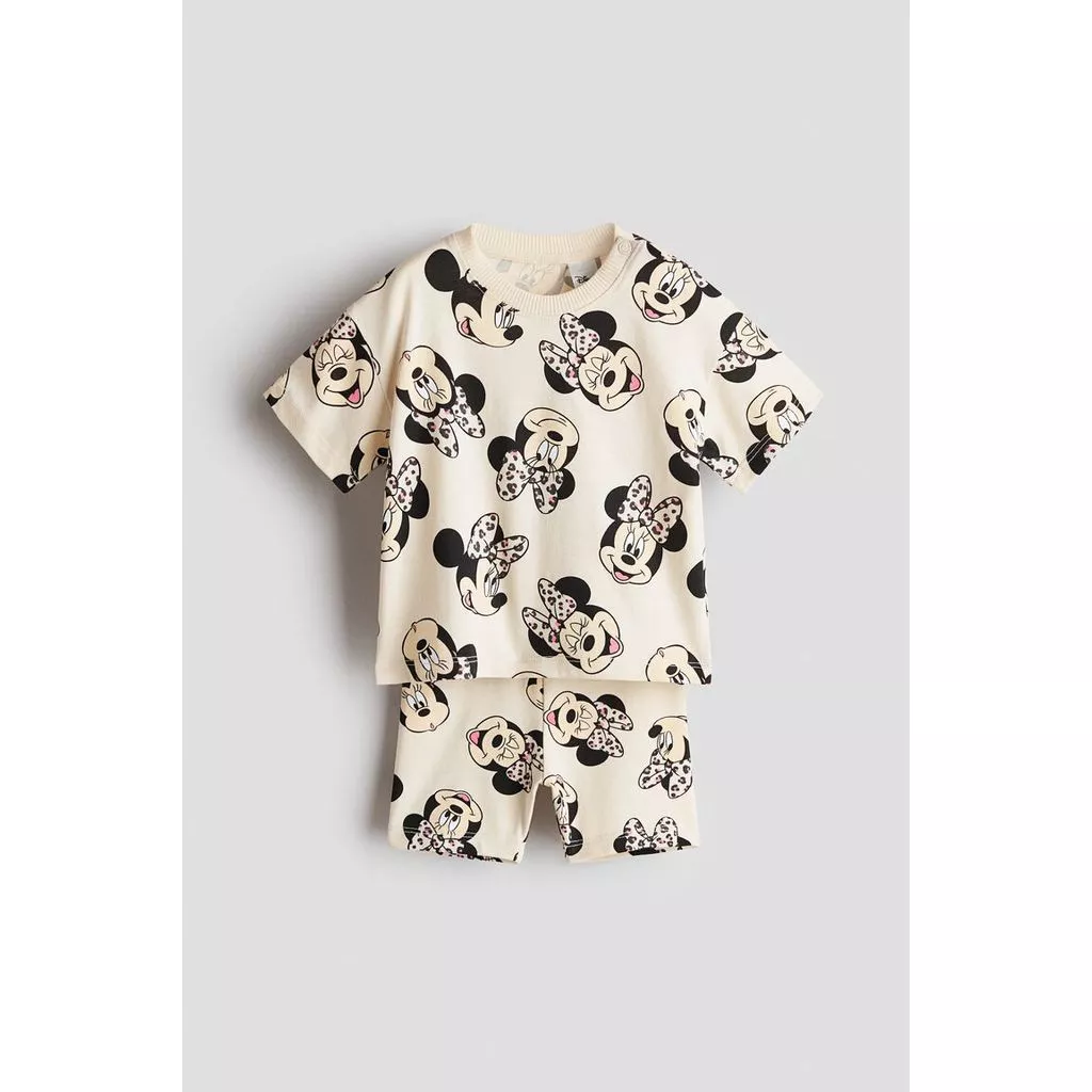 H&M(เอชแอนด์เอ็ม) ชุดผ้าฝ้ายพิมพ์ลาย 2 ชิ้น เด็กทารก 1320121_1