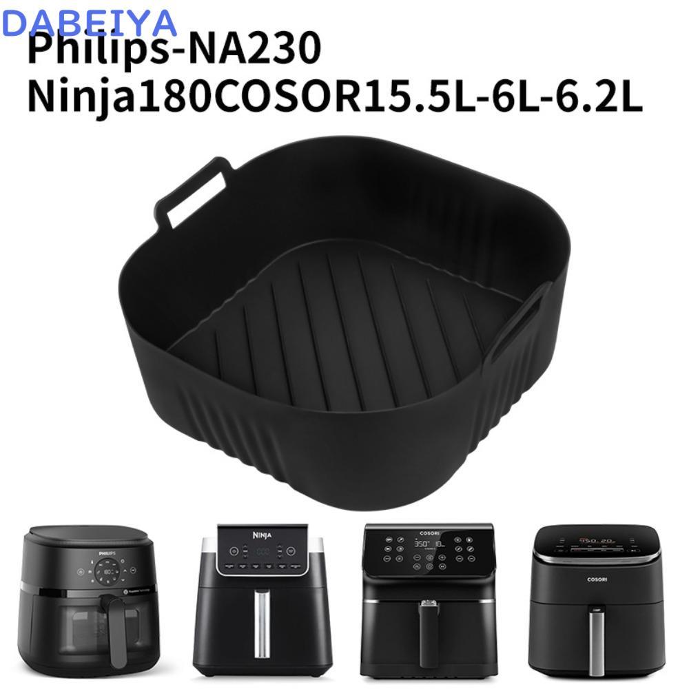 DABEIYA Air Fryer แม่พิมพ์,แถบกรองน้ํามันซิลิโคนเบเกอรี่, 6.2L Air Fryer Baking Pan สําหรับ PhilipsN