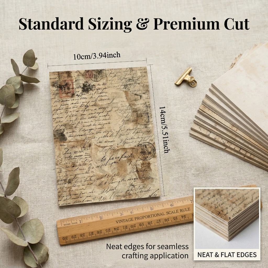 30 แผ่น Vintage Scrapbooking กระดาษความงามตกแต่งสําหรับ Junk Journaling Definition Retro รูปแบบสําหรับ Creative Crafting และสมุดภาพ Embellishment ราคา ถูกที่สุด ดีลบีเคเค แกลเลอรีภาพที่ 4