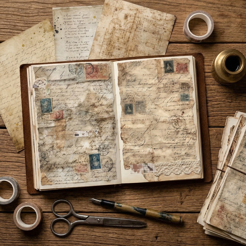 30 แผ่น Vintage Scrapbooking กระดาษความงามตกแต่งสําหรับ Junk Journaling Definition Retro รูปแบบสําหรับ Creative Crafting และสมุดภาพ Embellishment ราคา ถูกที่สุด ดีลบีเคเค แกลเลอรีภาพที่ 5