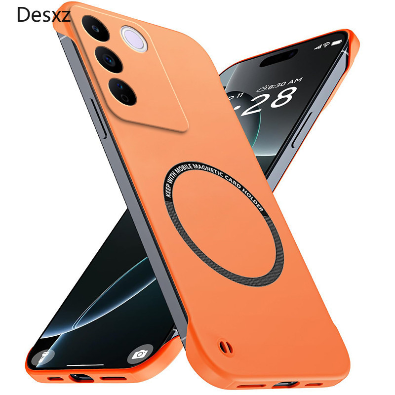 Desxz หรูหราแม่เหล็ก Slim สําหรับ VIVO T2 Global S16E V27E เคสโทรศัพท์ไร้กรอบ Matte Anti-Scratch Har