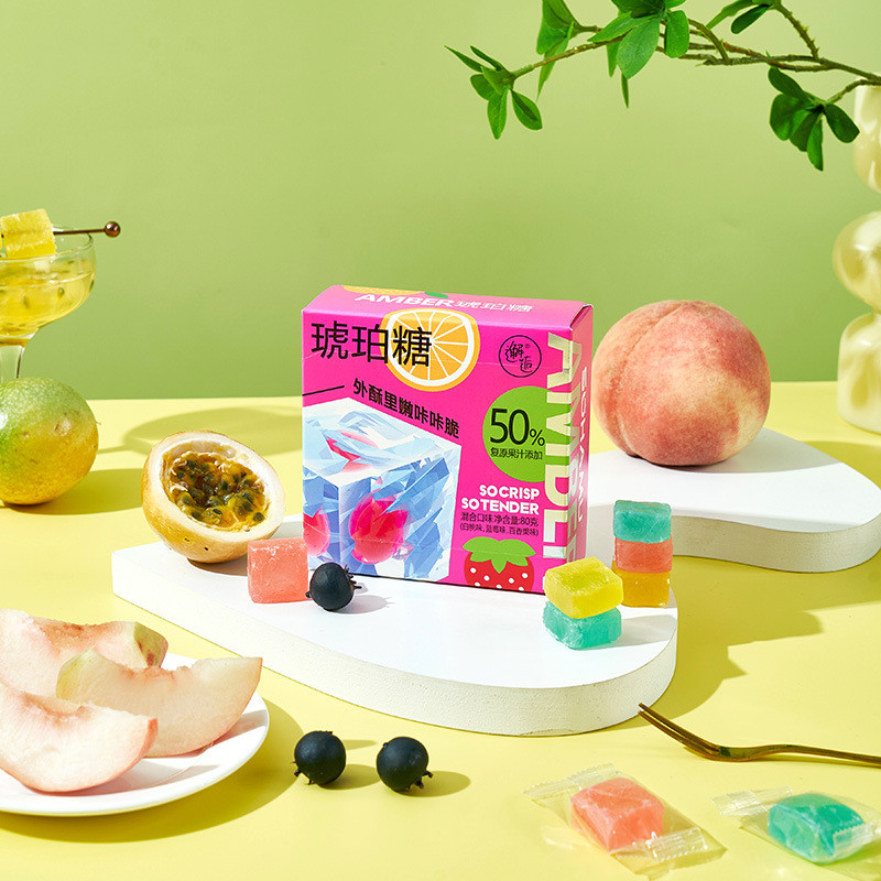 Encounter Amber Candy 0g Fruit Gummy Candy Wedding Candy Casual Snacks Creative Gummy Crystal Candy 