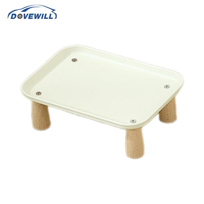 [Dovewill] Multilevel ยกแมวสุนัขชามขาตั้งไม้ PP Pet Feeder ชั้นวางสําหรับชามอัตโนมัติ Feeding Statio