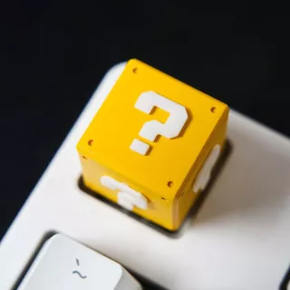 3D Mario เห็ดคําถาม Mark Props กล่องที่กําหนดเองคีย์บอร์ด Keycap