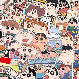 100 แผ่นสติกเกอร์ชินจังคู่มือสติกเกอร์อิโมติคอนเคสโทรศัพท์กระเป๋าเดินทางแท็บเล็ตนกกาเหว่าการ์ดวัสดุสติกเกอร์