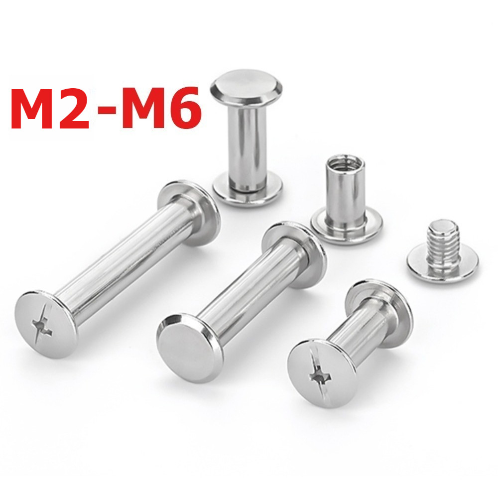 [XJC] สกรูชิคาโกสแตนเลส 304 สกรูชิคาโก สกรูหมุด M-M6 * L4-160mm
