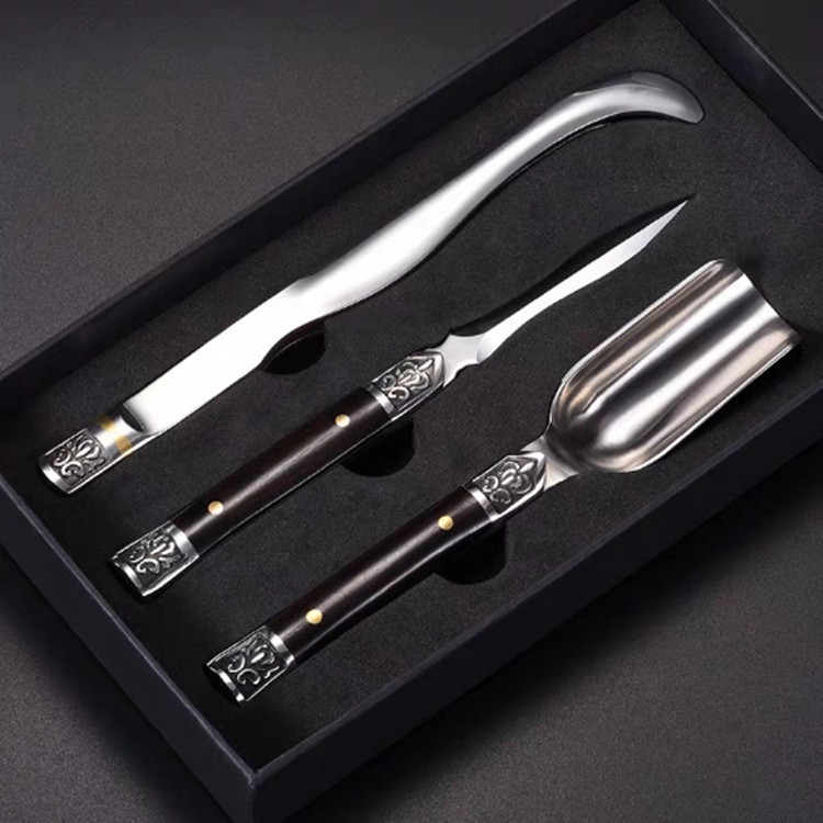 Popular~Tea Ceremony Six Gentlemen Stainless Steel Tea Spoon Tea knife Tea scoop and tea spoon set K