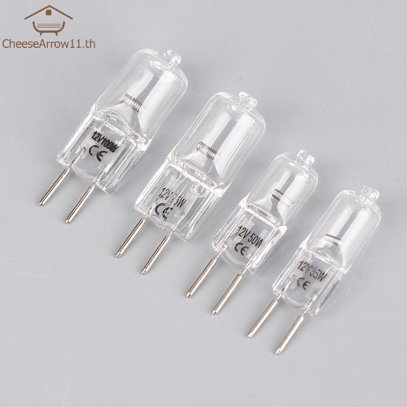 CHE 1 PC G6.35 12V 20W 35W 50W 70W 100W หลอดไฟทํางานหลอดไฟ G6.35 Aroma โคมไฟ G6.35 กล้องจุลทรรศน์หลอ