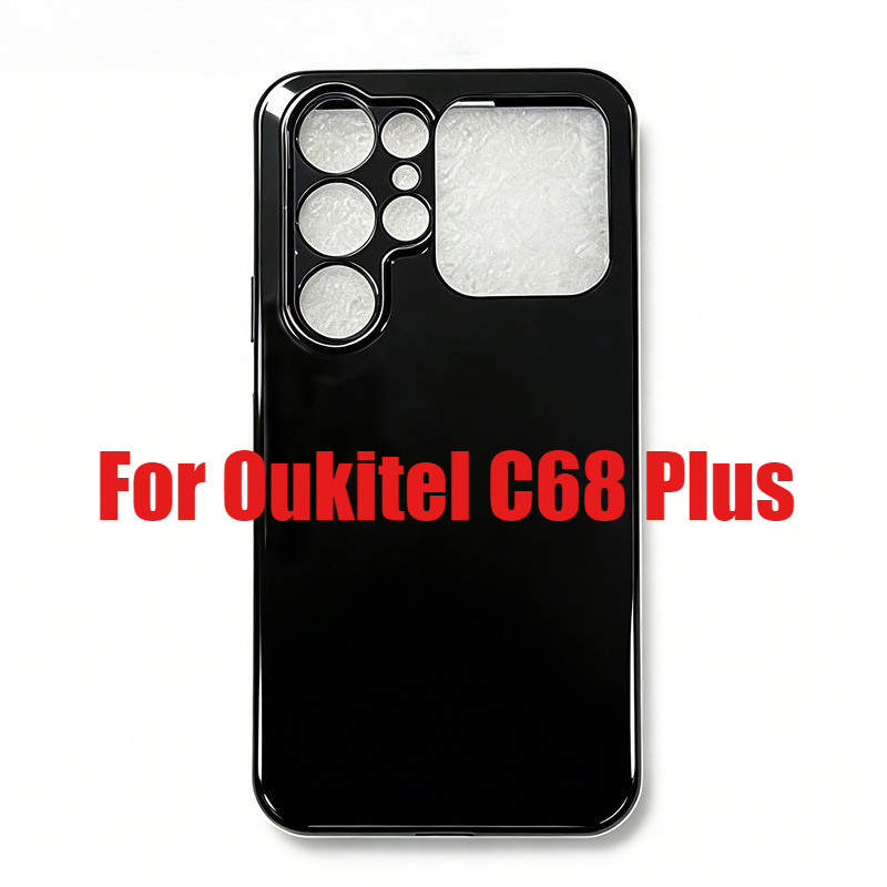 สําหรับ Oukitel C68 Plus Soft TPU เคสโทรศัพท์สําหรับ Oukitel C68Plus C68 + สีดําโปร่งใสกันกระแทกป้อง