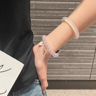 สายคล้องโทรศัพท์ประดับกลิตเตอร์วิบวับสำหรับ Huawei Band 11 / 11 Pro สายรัดข้อมือสีลูกกวาดน่ารัก พร้อมเคสสำหรับ Huawei Band 10 9 8