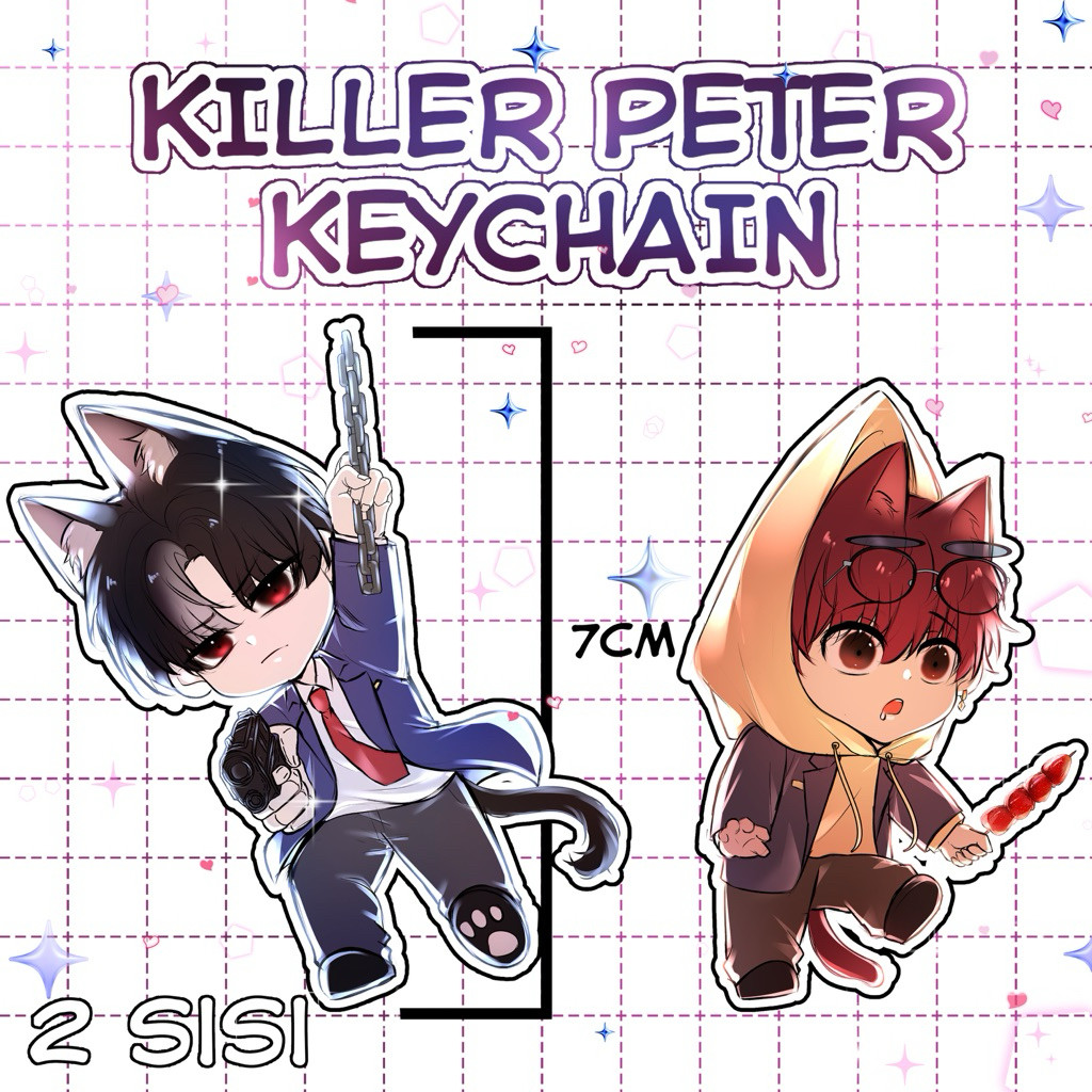 Gantungan Kunci Killer Peter Akrik 2 Sisi – ฉบับน่ารัก!