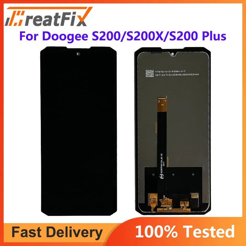 6.72 สําหรับ DOOGEE S200 S200X S200 Plus จอแสดงผล LCD + หน้าจอสัมผัส Digitizer Assembly เปลี่ยนอะไหล