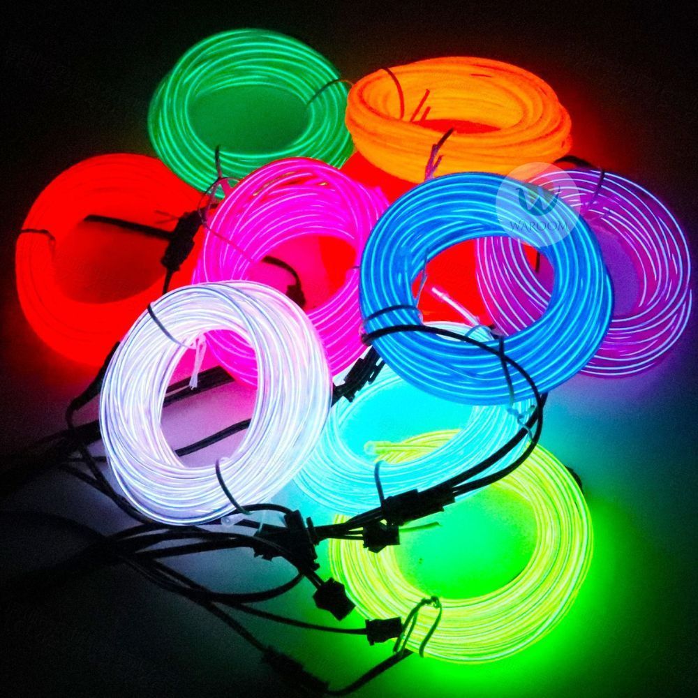 ไฟตกแต่งรถยนต์ ไฟเส้น LED 1/2/3/5 เมตร (ไม่แถมหัวต่อ USB) มีให้เลือกหลายสี ช่วยเพิ่มความเรียบหรูให้ภายในรถ