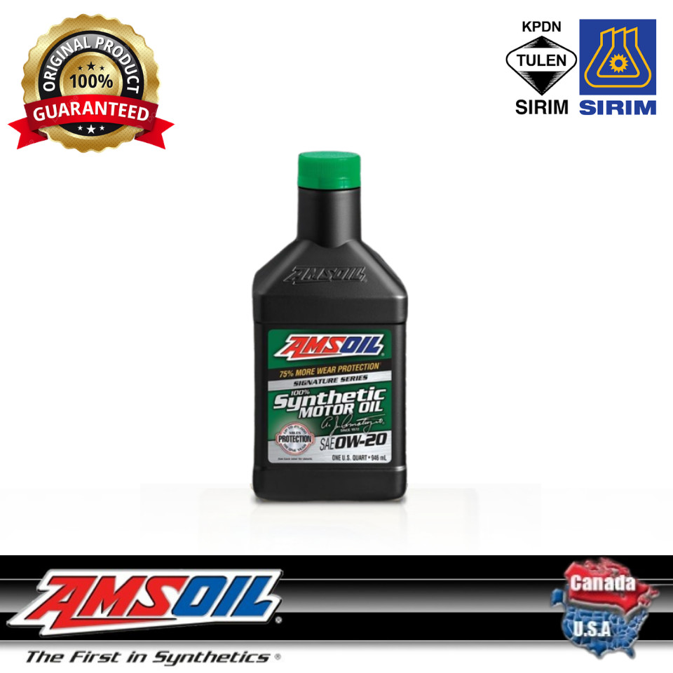ASM-QT Amsoil Signature Series 0W20 น้ํามันเครื่องสังเคราะห์แท้ (1Qt / 946mL)