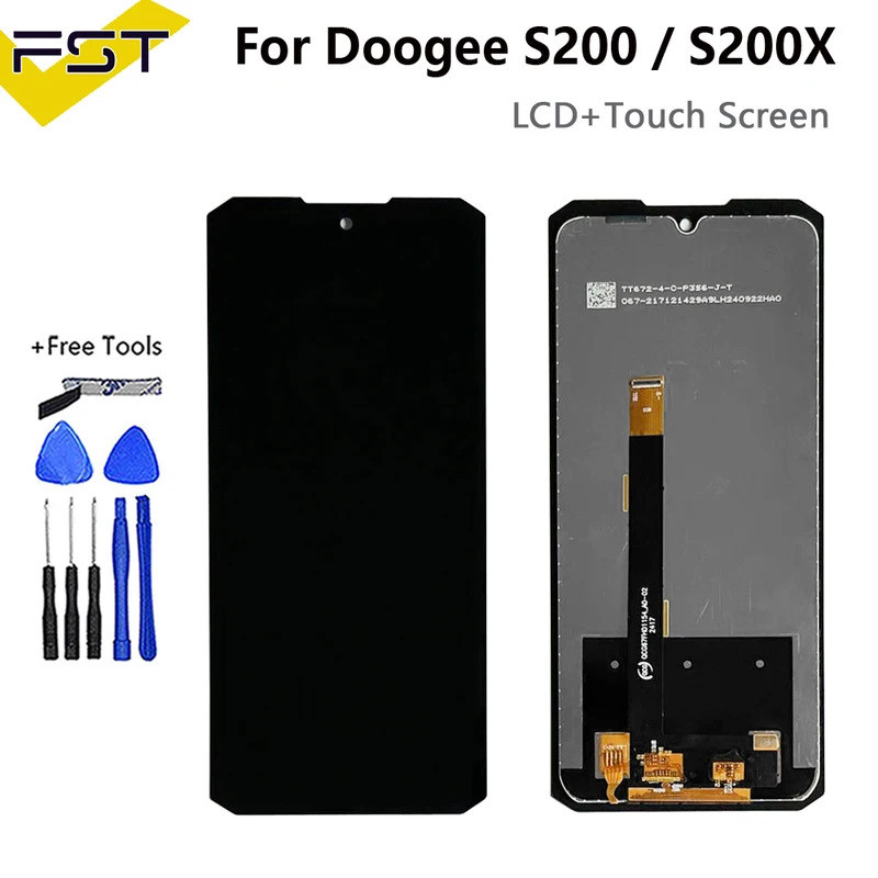 สําหรับ DOOGEE S200 S200X จอแสดงผล LCD + หน้าจอสัมผัส Digitizer Assembly เปลี่ยนอะไหล่ซ่อม