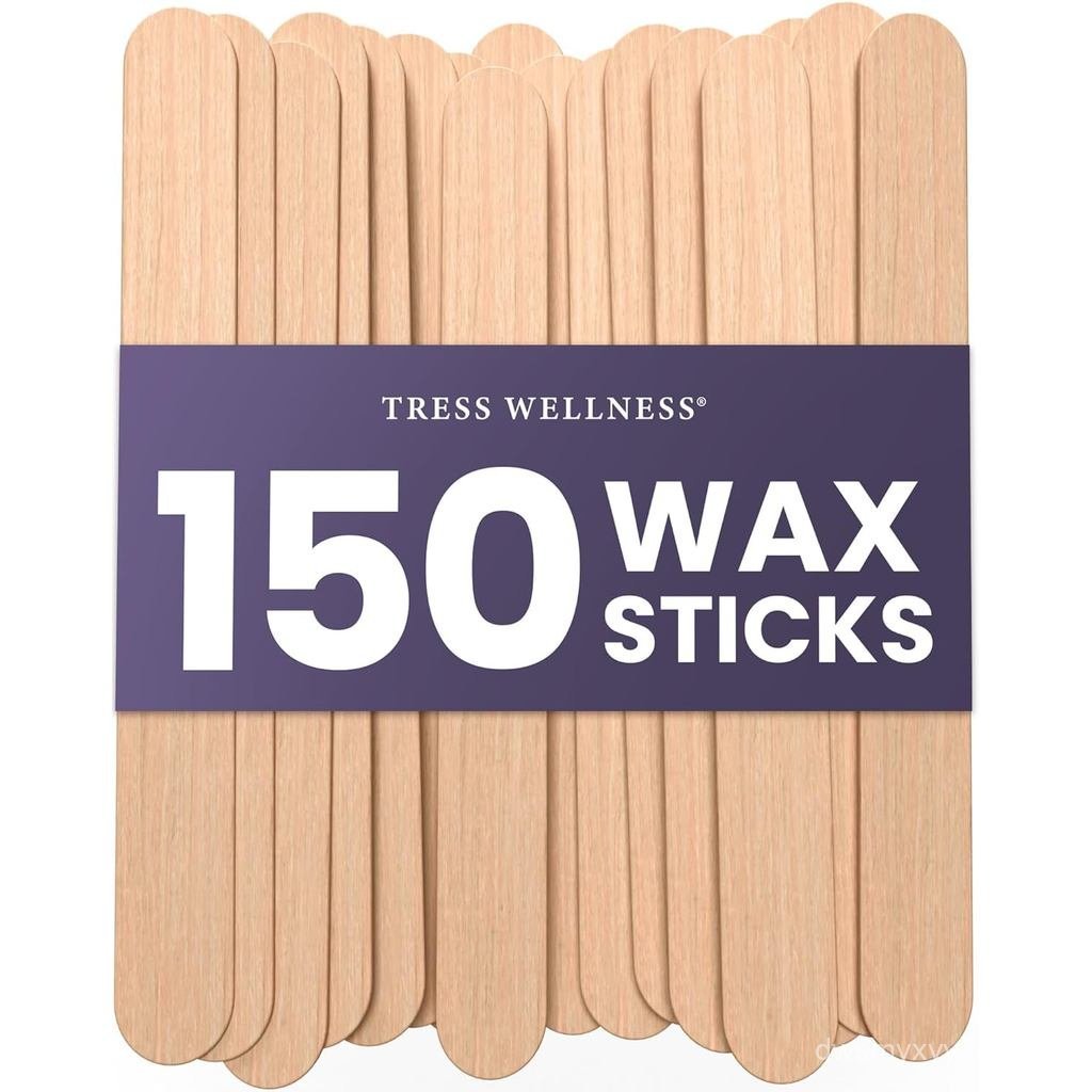 Tress Wellness - Waxing Sticks for Hair Removal - Premium Splinter-Free Wooden Sticks for Waxing, Wa