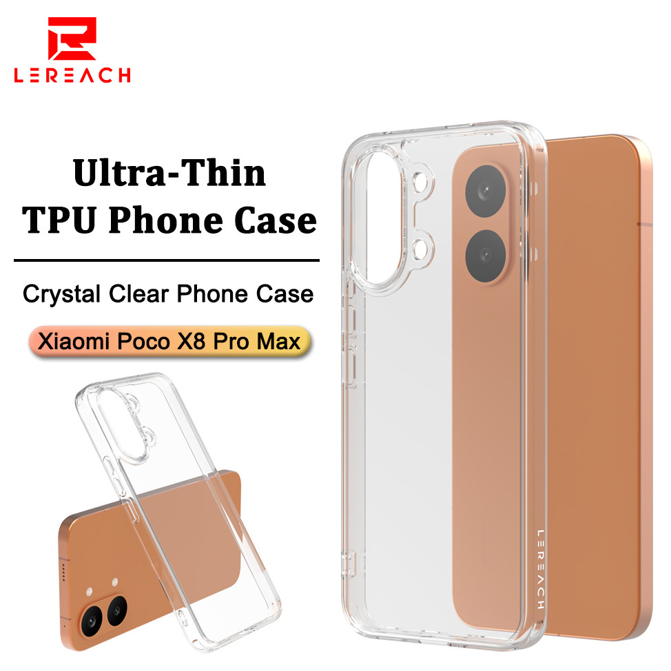 Lereach สําหรับ Poco X8 Pro Max X8 Pro เคสโทรศัพท์แม่เหล็ก, อะคริลิค + TPU, 4 มุมกันกระแทกฝาครอบชาร์จแม่เหล็กใส
