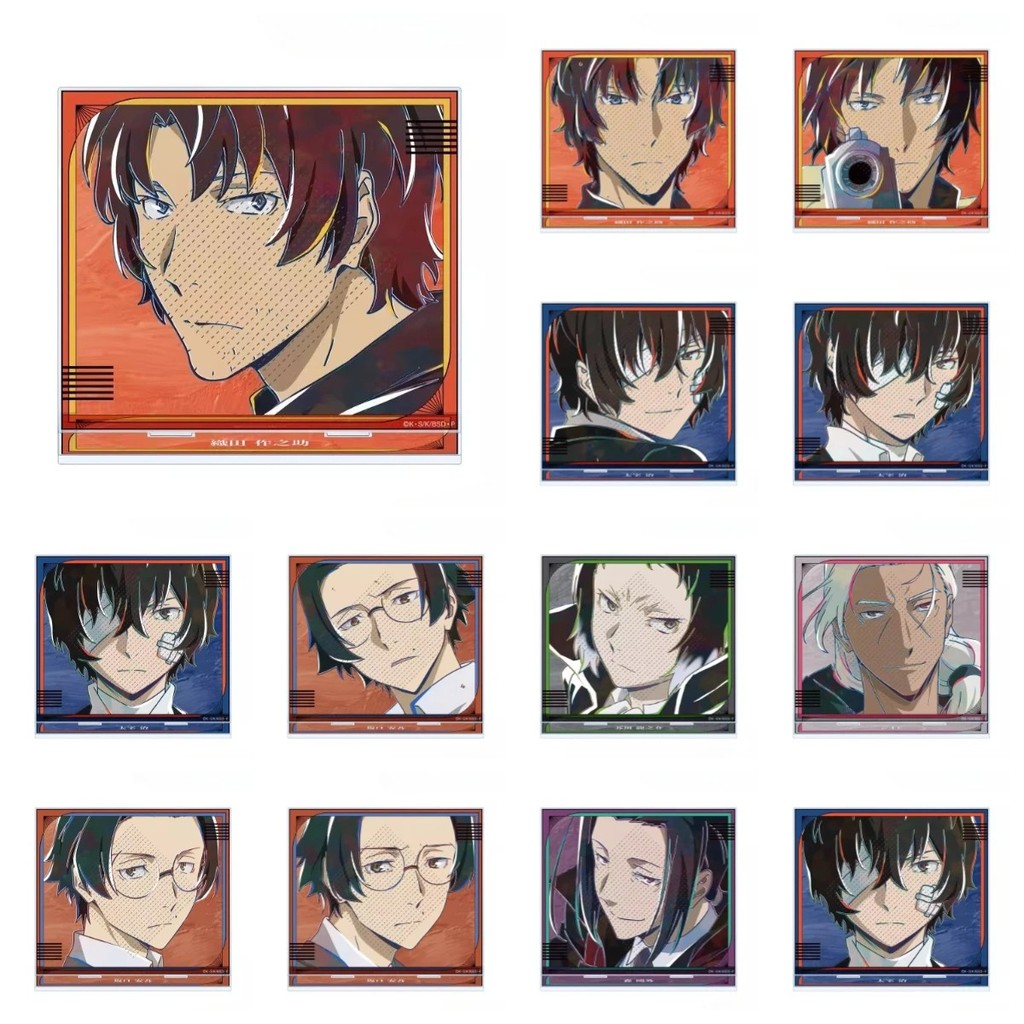 Standee อะนิเมะ Bungou Stray Dogs อะคริลิค micha ตัวอักษร Dazai Osamu Oda Sakunosuke Akutagawa Mori 