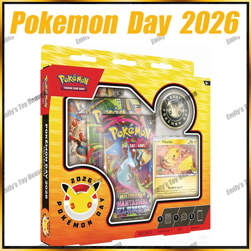 ในสต็อก ใหม่ Geniune ฉบับภาษาอังกฤษ Pokémon Day 2026 Collection 30th Anniversary Celebration Inferno