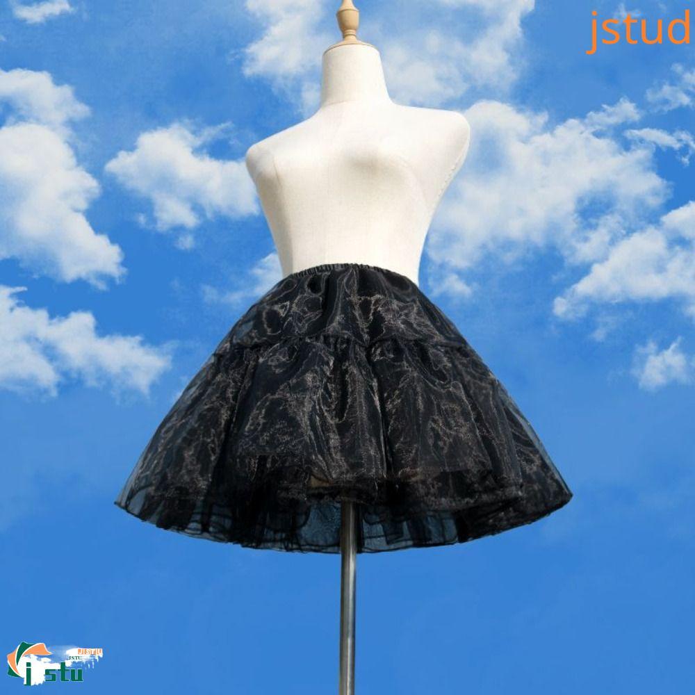 กระโปรง Lolita Edgar แบบลูกไม้สั้น กระโปรงตาข่ายเรียบง่ายสำหรับ cosplay และปาร์ตี้