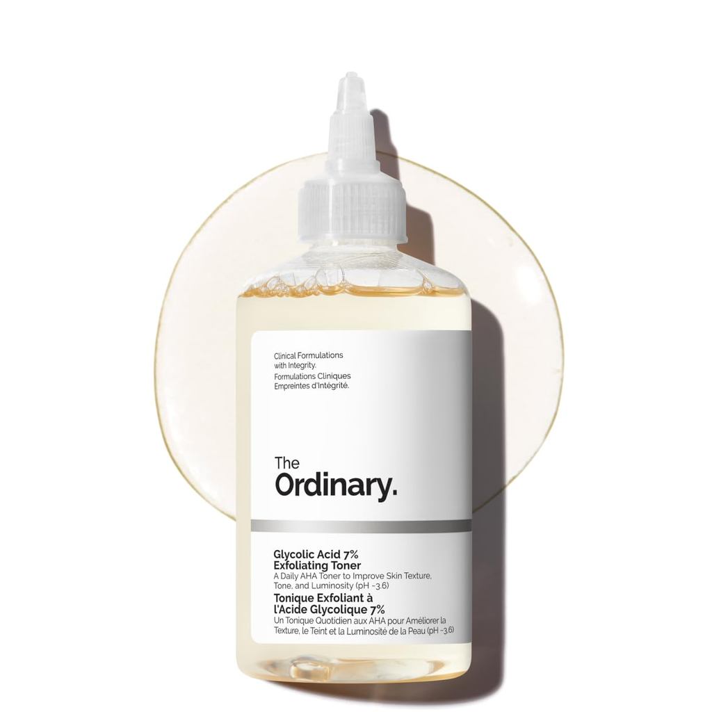 The Ordinary Glycolic Acid 7% Exfoliating Toner, Brightening และoothing Daily Toner for More Even-Lo