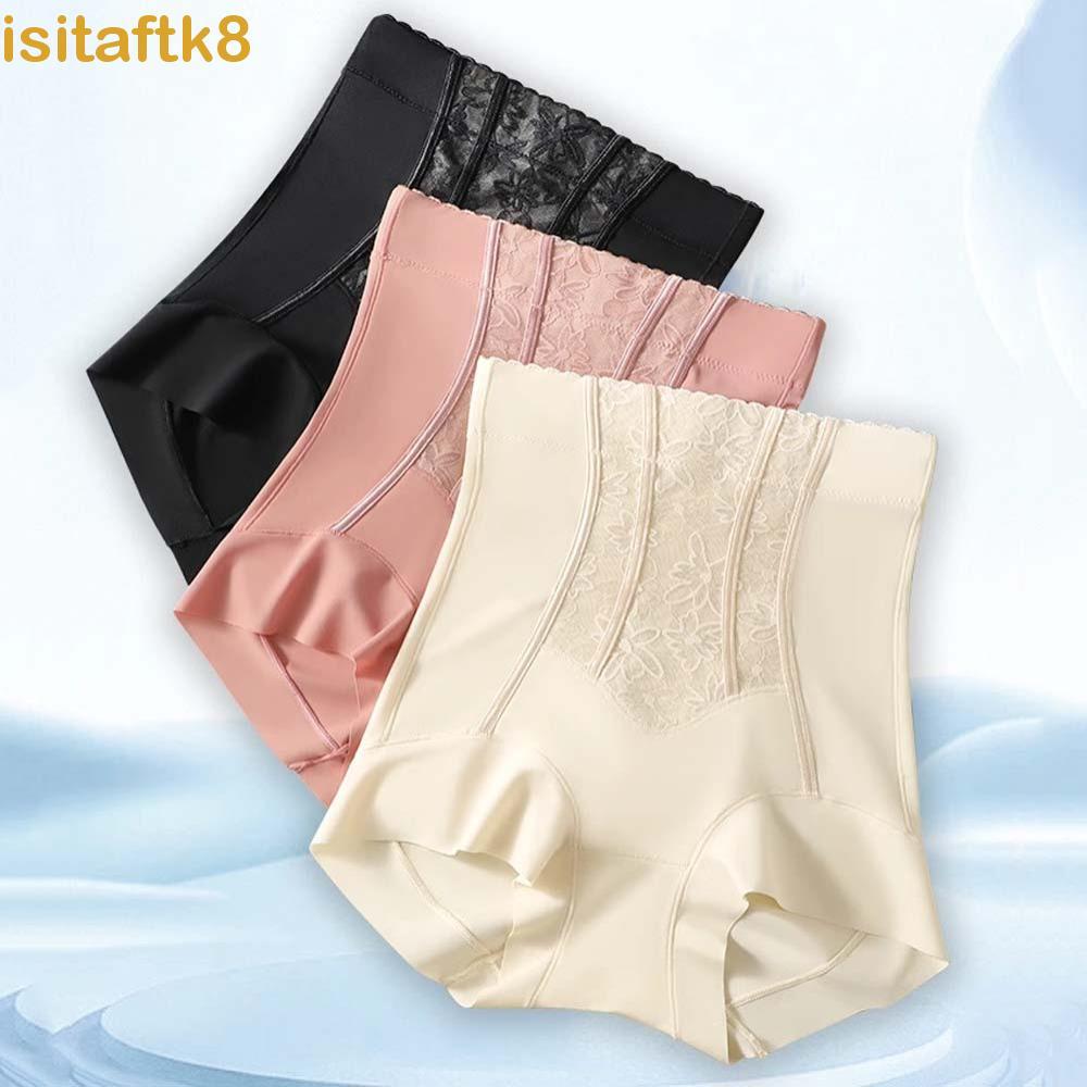 ISITAFTK หลังคลอด Body Shaper เอวสูงดอกไม้ ยกบั้นท้าย กางเกงปรับสรีระ สำหรับแฟชั่นไซซ์ใหญ่