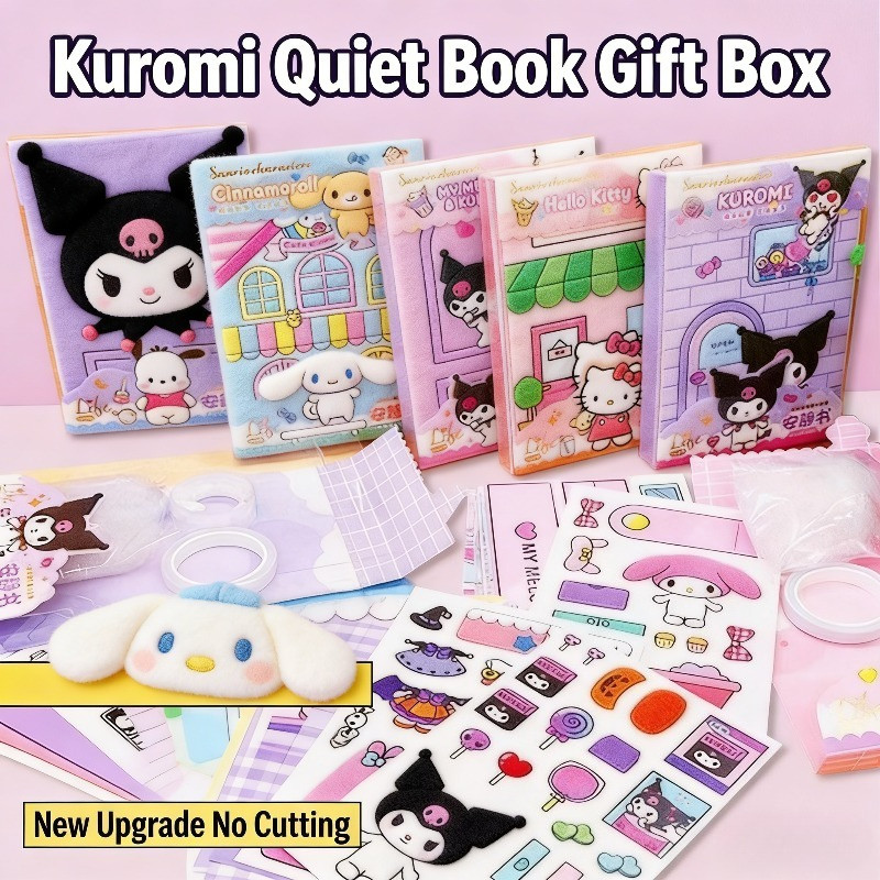 My Melody Kuromi Quiet Book DIY Craft Kit สําหรับเด็กการศึกษา Busy Book ของเล่น