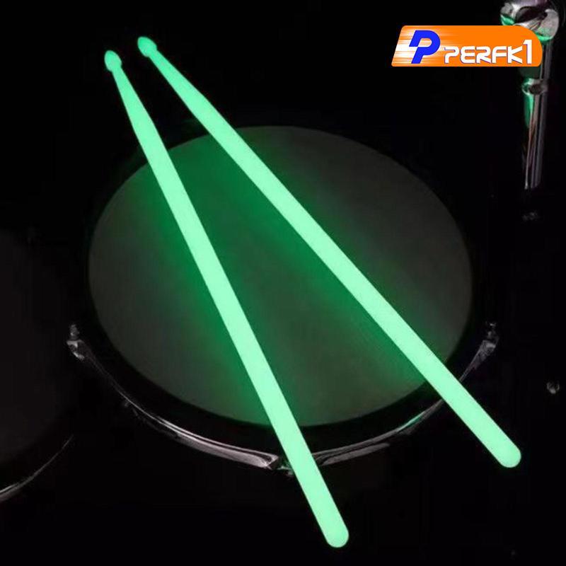 [Perfk1] 2 ชิ้น Light up Drum Sticks Luminous Drum Sticks สําหรับผู้เริ่มต้นผู้ใหญ่เด็กสีเขียว
